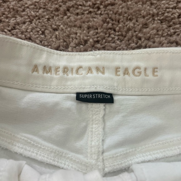 American eagle outfitters shortie shirts high waisted White Denim Shorts sz8 - Picture 4 of 7